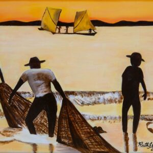 FISHERMEN AT THE SUNSET